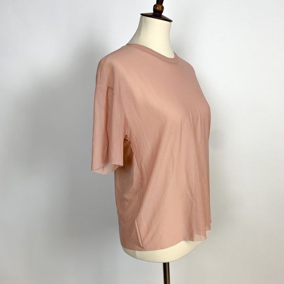 Rose Pink Sheer Lightweight Tee Women’s Size Small - Picture 3 of 6